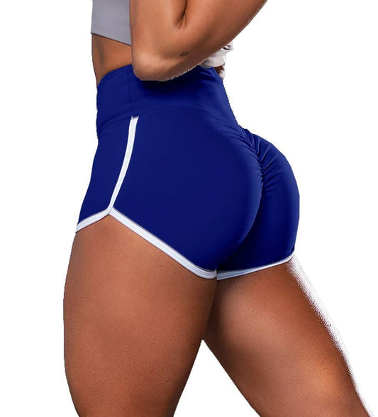 Short moulant sexy de couleur unie, taille haute, pour le sport et la course.