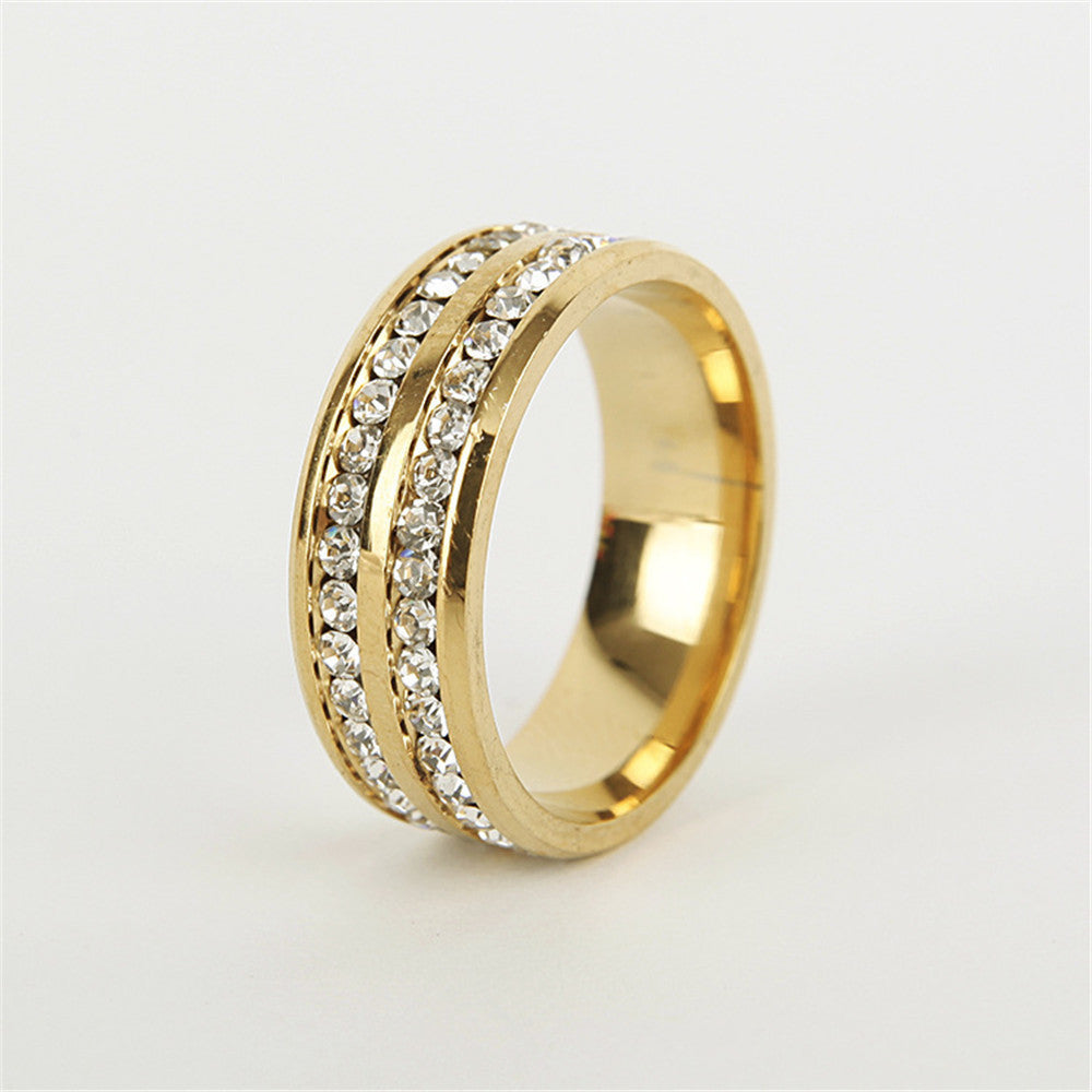 Bague pour couple en acier inoxydable.