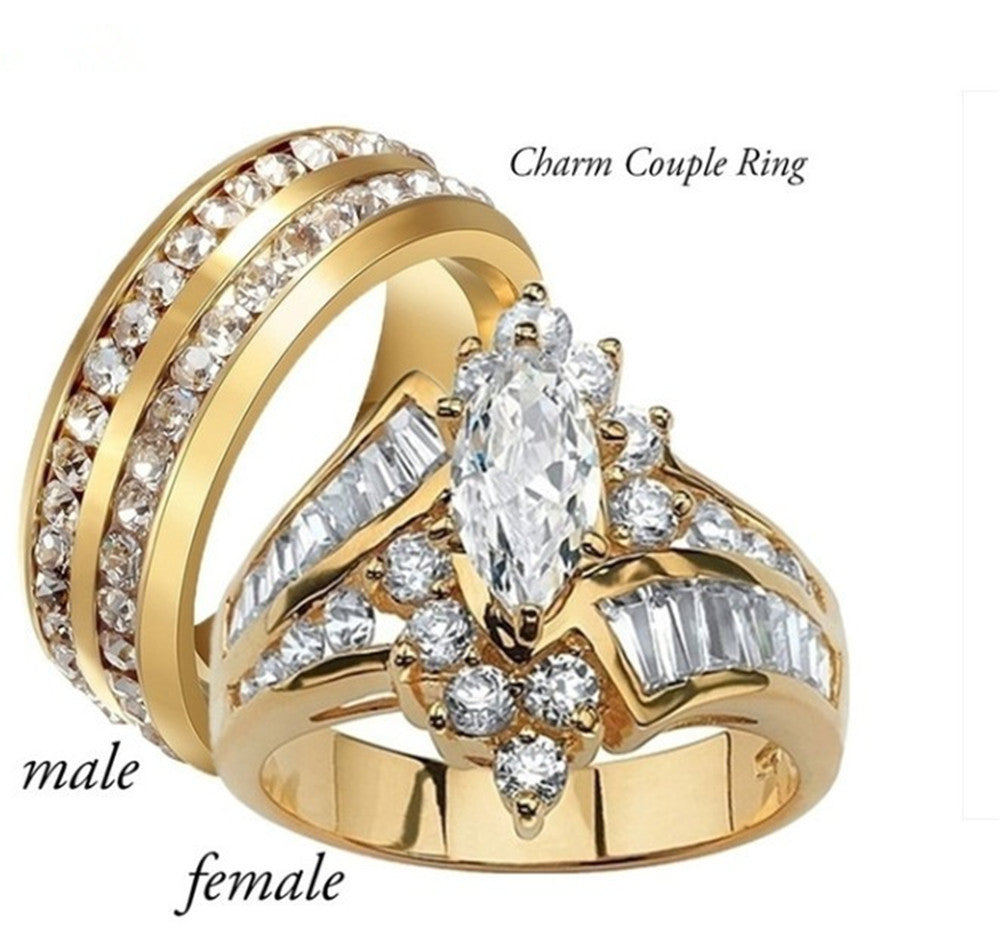 Bague pour couple en acier inoxydable.