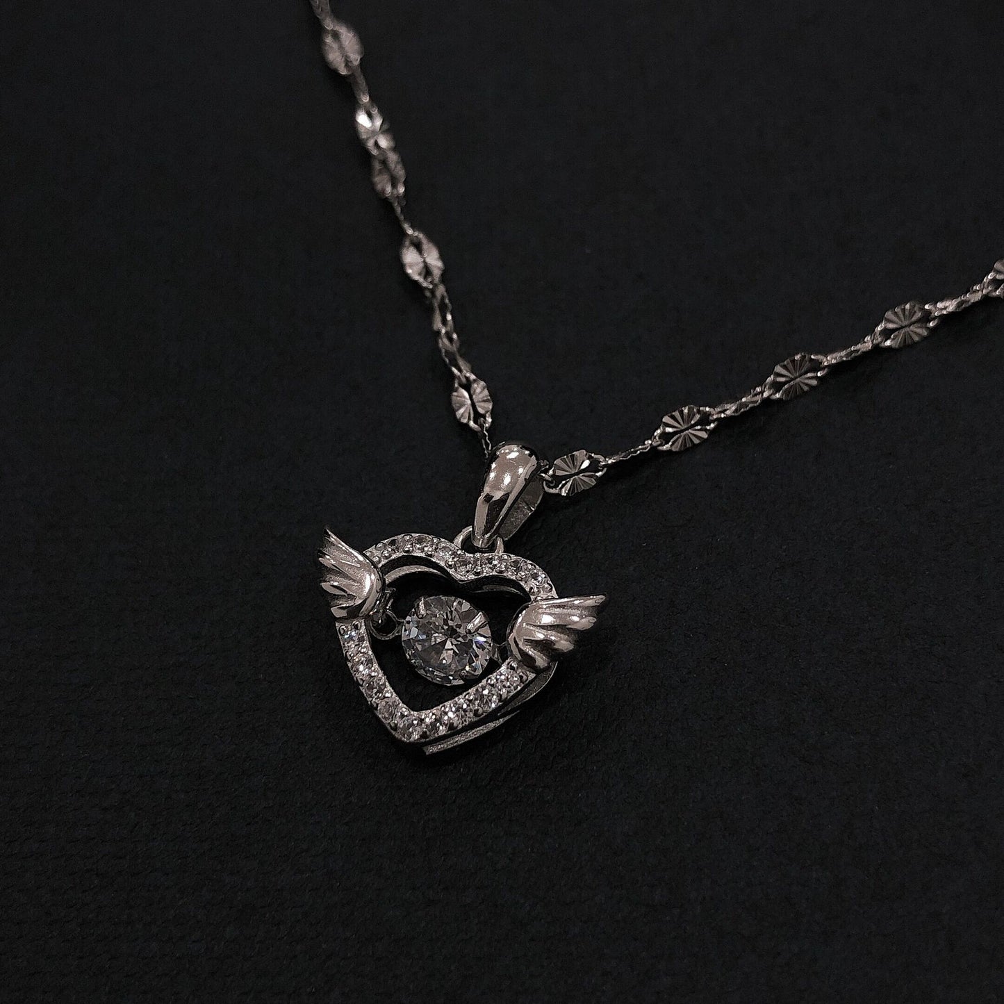 Collier en argent sterling S925 "Cœur Battant" pour femme - Amour tendre et romantique.