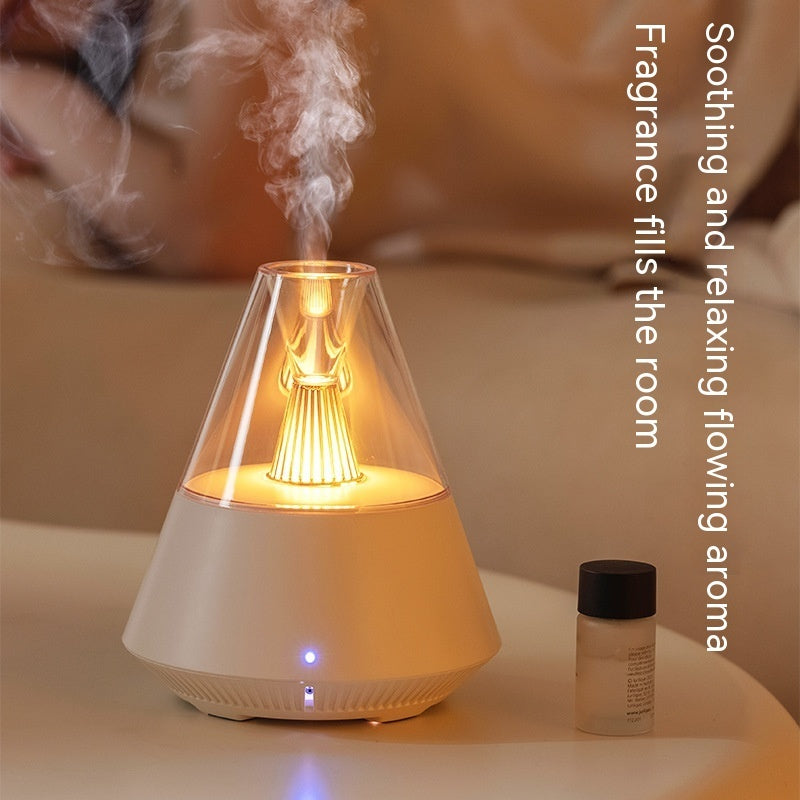 Diffuseur d'huiles essentielles par atomisation ultrasonique pour chambre à coucher, usage domestique.