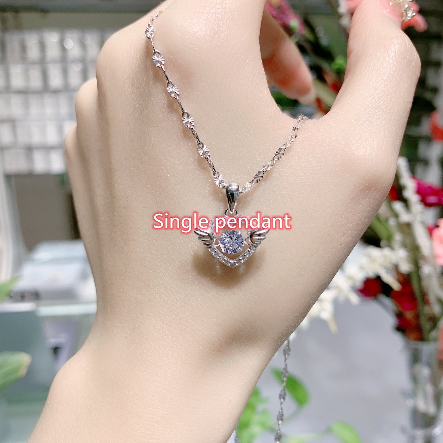 Collier en argent sterling S925 "Cœur Battant" pour femme - Amour tendre et romantique.